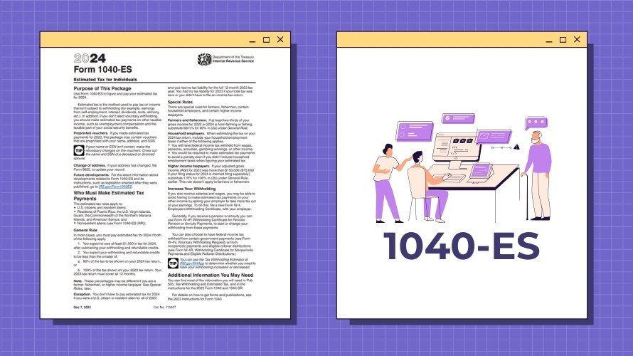 1040-ES Estimated Tax Form